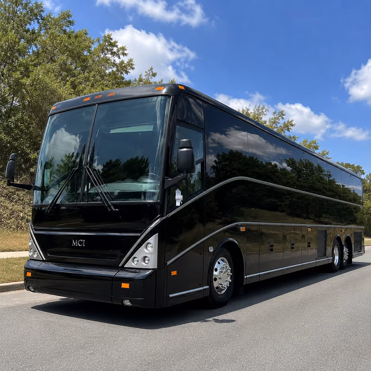 downey charter bus rental exterior