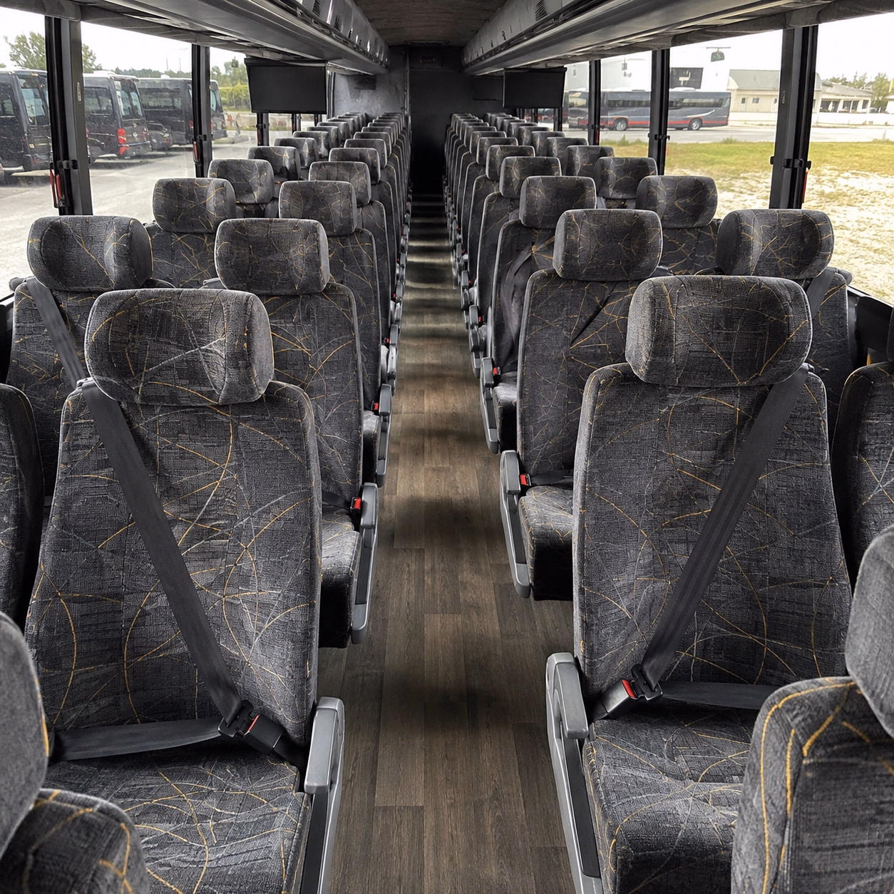 south gate charter bus rental interior